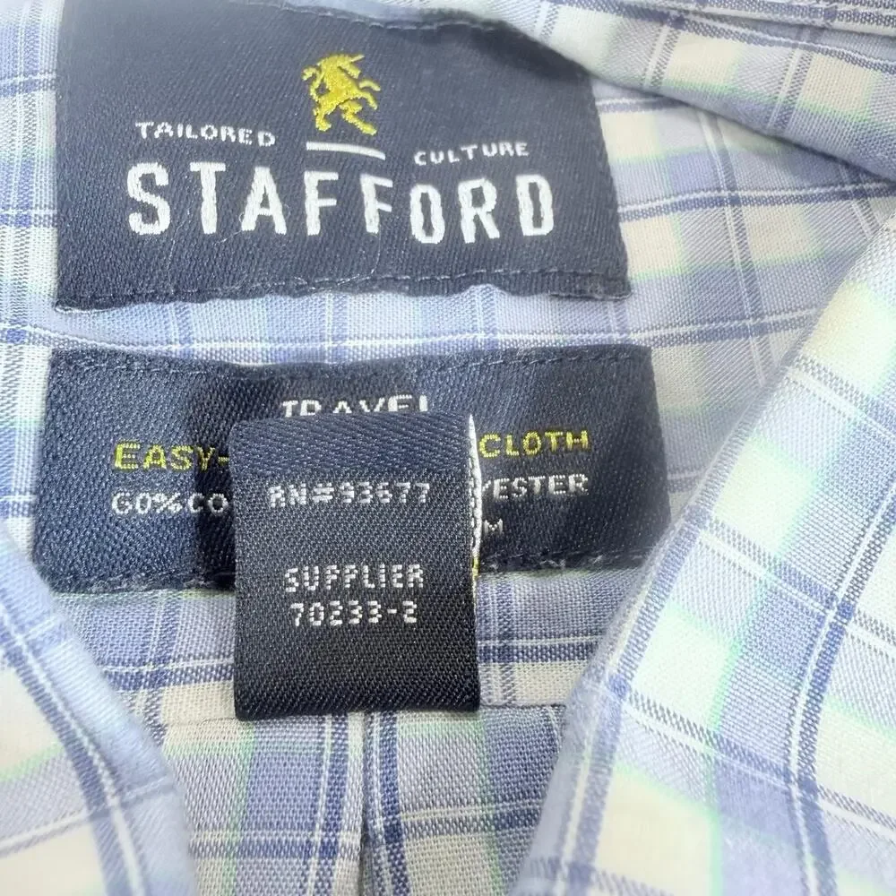Bundle 3 Stafford Tailored Culture Travel Easy Care Regular Fit Sz XL Multicolor - Picture 13 of 16